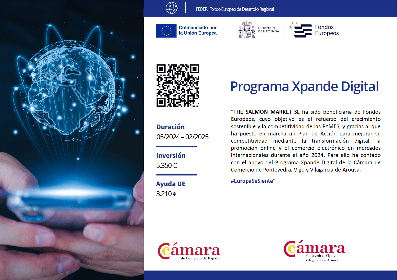 THE SALMON MARKET_cartel XPANDE DIGITAL_empresas beneficiarias Programa Xpande Digital